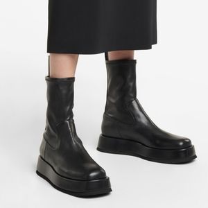 GIA BORGHINI GIA/RHW ROSIE 23 FLATFORM ANKLE BOOTS 38.5 7.5 8